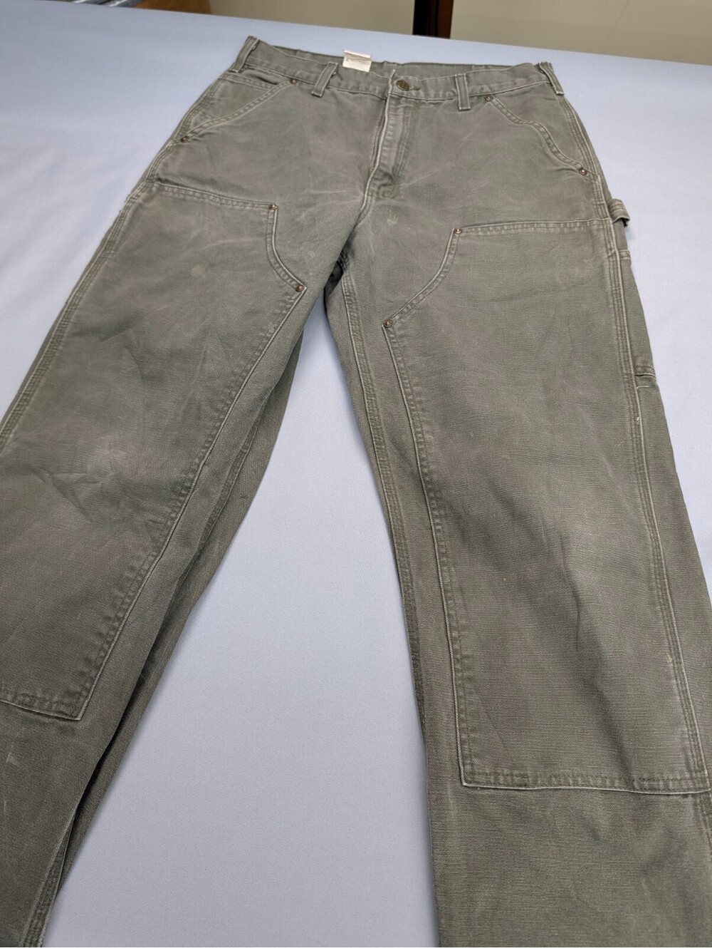 Carhartt Double Knee Pants Moss Green Canvas B136 MOS 32x32